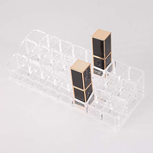 OKVGO Przezroczysty akrylowy organizer do szminki na kosmetyki do makijażu kryształ 24 sekcje - obrazek 4