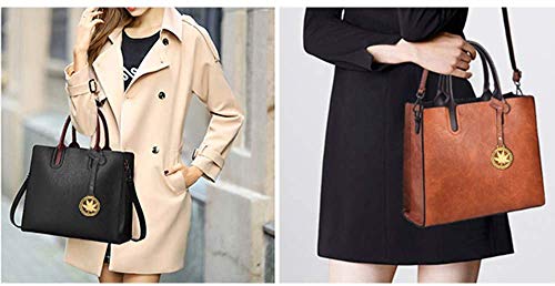 BestoU torebka damska, czarna, duża, skórzana, duża torba na ramię, sh - obrazek 3