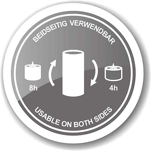 EDZARD Zestaw 2 świeczników na świeczki typu tealight, świece ciągłe C - obrazek 4