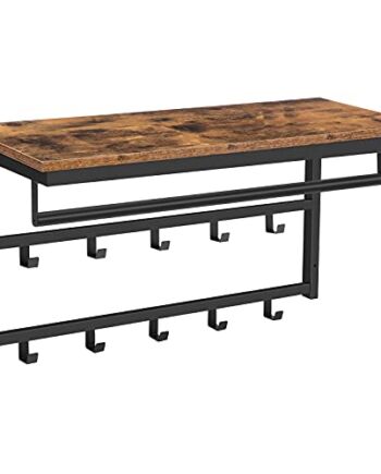 HOOBRO Wieszak na płaszcze ścienne, regał do przechowywania, regał ści