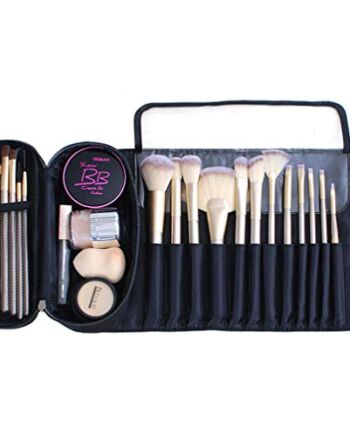 ONEGenug Wielofunkcyjna torba do przechowywania pędzli do makijażu - kosmetyczka z 12 kieszeniami uchwyt na pędzle kosmetyki torebka organizer podróżny, Czarny, 13 Count (Pack of 1)