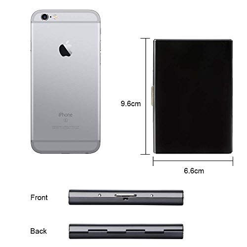 Vicloon Metalowy portfel na karty,ultra cienkie, aluminiowe, metalowe - obrazek 7