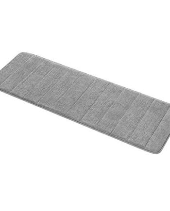 Navaris Dywanik łazienkowy z pianki memory – 120 x 40 cm – dywanik łazienkowy do łazienki – chodnik w kolorze szarym