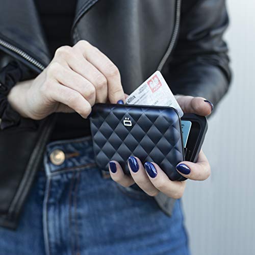 Ögon Smart Wallets - Aluminiowy portfel Quilted Button - Kobiety - Etu - obrazek 3