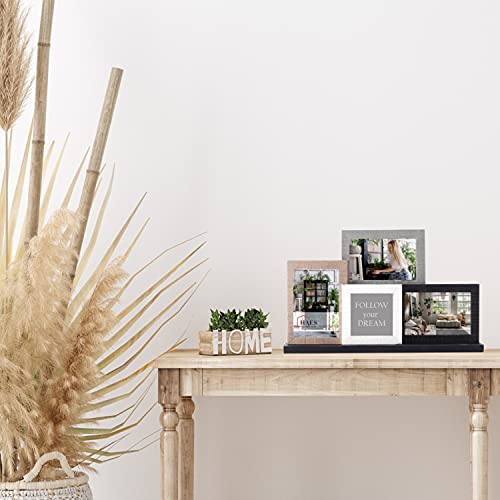 HAES DECO - Ramka na zdjęcia kolaż/drewniana galeria obrazów Honfleur ze standardem do kolażu 10x10 i 3X 10x15 (rozmiar 42 x 27 cm) - MP131 - obrazek 6