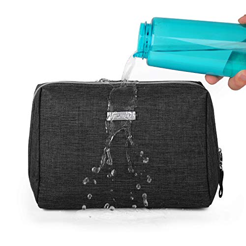 Duża kosmetyczka podróżna dla kobiet i dziewcząt, czarna - obrazek 4