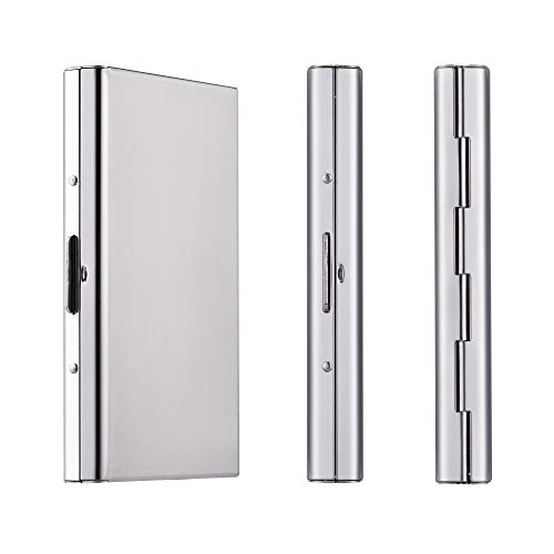 BONSYL ® Wysokiej Jakości Metalowy Portfel Etui na Karty Kredytowe dla Kobiety i Mężczyźni, z Ochroną RFID Przed Kradzieżą Danych, z Miejscem na 6 Kart, Szczupły Portfel, mini Portfela. - obrazek 5