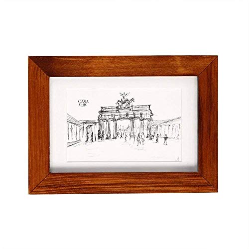 Classic by Casa Chic - 3 Ramki z litego drewna na zdjęcia 10x15 cm lub zdjęcie 7.5x13 cm z Passe-Partout - Szkło - Rustykalny Brąz - obrazek 9