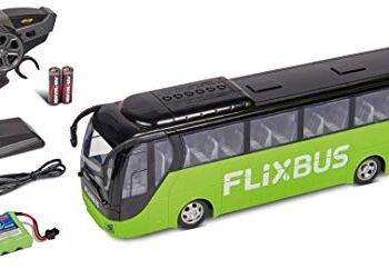 Carson 500907342 FlixBus 2,4 GHz – 100% gotowy do jazdy, autobus, zabawkowy samochód, zdalnie sterowany samochód, dla dzieci od 8 lat, czas jazdy ok. 60 min, kolorowy