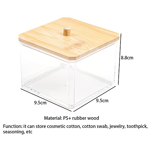 Greyoe uchwyt na płatki bawełniane, akrylowy uchwyt na patyczki z pokrywką, do wacika, wykałaczki gąbki do makijażu - obrazek 7