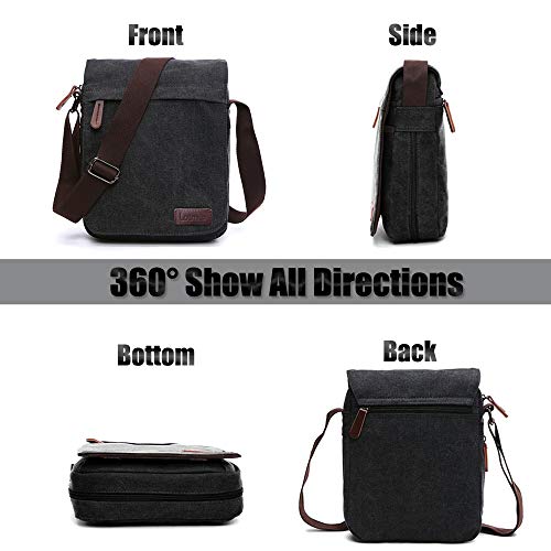 LOSMILE Płócienne torby na ramię, męska torba listonoszki, Torby na la - obrazek 7