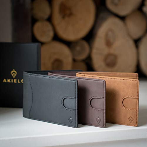 portfel - męski portfel dwukrotnie z zakładką - portfel kart blokujący - obrazek 2