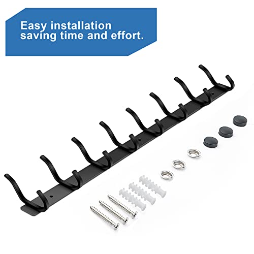 Wieszak garderobiany ze stali nierdzewnej, listwa z haczykami na ubran - obrazek 3