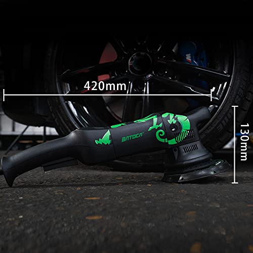 BATOCA 700W Auto Polerka Mimośrodowa,6 Prędkości Zmienna Prędkość,Losowa Ścieżka 21mm,Polerka Rotacyjna,Szlifierka i Polerka,Bogate Akcesoria,Personalizacja (1000-3800 obr/min, Średnica Tarczy 150mm) - obrazek 6