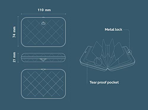 Ögon Smart Wallets - Aluminiowy portfel Quilted Button - Kobiety - Etu - obrazek 2