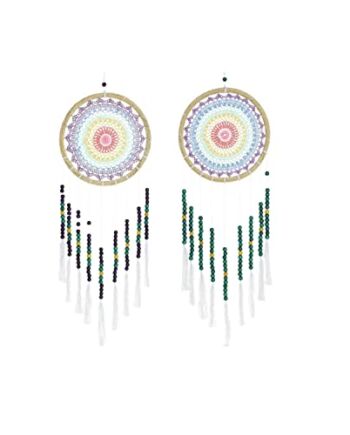 Łapacz snów Dkd Home Decor Bawełna Rattan (2 szt.) (33 x 2 x 110 cm)