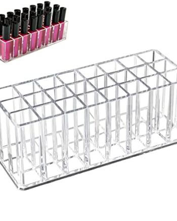 Organizer na szminkę z 24 przegródkami, akrylowe etui do przechowywani