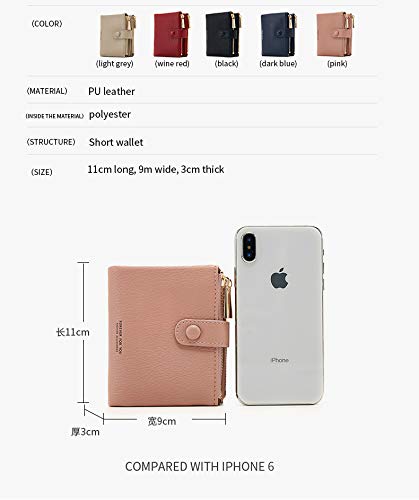 Damski portfel, skóra PU, mały portfel dla kobiet, czerwony - obrazek 6