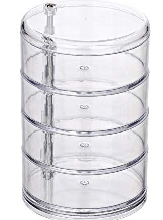 Wenko Wenko Organizer, Akryl, Srebrny, 11.5 x 11.5 x 17.5 cm