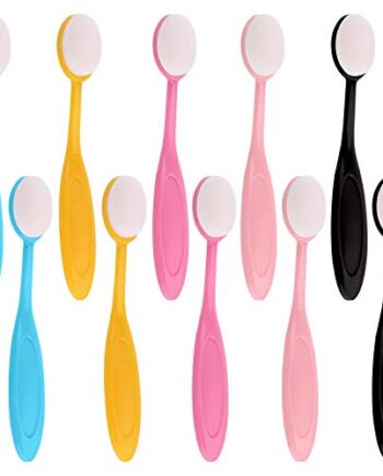 Rzemiosło pędzle do tuszu, 10 sztuk pędzli do mieszania tuszu kolorowy zestaw pędzli do makijażu profesjonalne owalne pędzle do mieszania kosmetyków wielofunkcyjne szczoteczki do zębów zestaw do majsterkowania