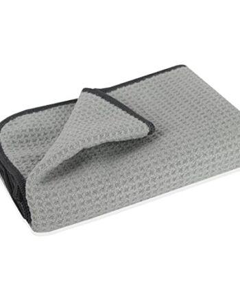 LOYOCAR 1 x miękka ściereczka do polerowania, struktura waflowa, 55 x 80 cm, delikatna i chłonna, o gramaturze 400 g/m², XXL chroniąca lakier ściereczka z mikrofibry do polerowania samochodu, ściereczka do polerowania samochodu