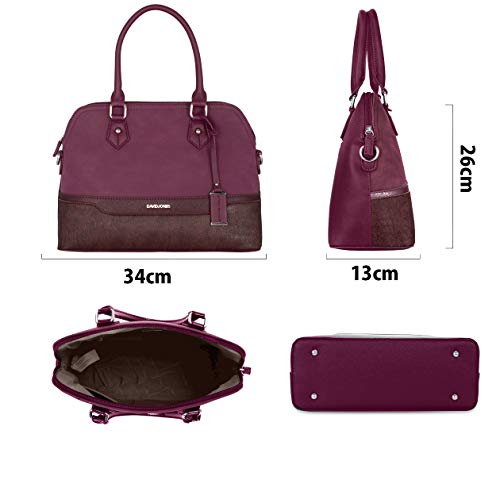 David Jones - Damska Bugatti Torebka - Bowling Torba Skórzana PU - Tot - obrazek 3