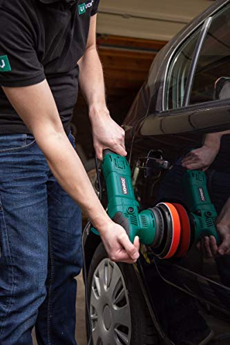 VONROC Dual Action mimośrodowa maszyna polerska / zestaw do polerowania – elektronika stała – funkcja Soft Start – 150 mm – 1050 W – łącznie z tarczą podporową, podkładką i torbą - obrazek 5