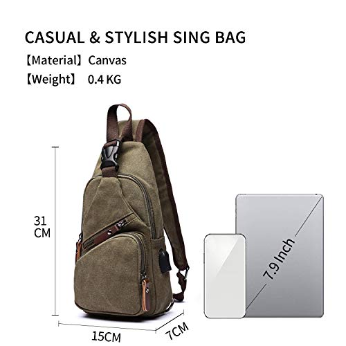 FANDARE Moda Męska Torba na Klatkę Piersiową, Torba na Ramię, Torba na - obrazek 2