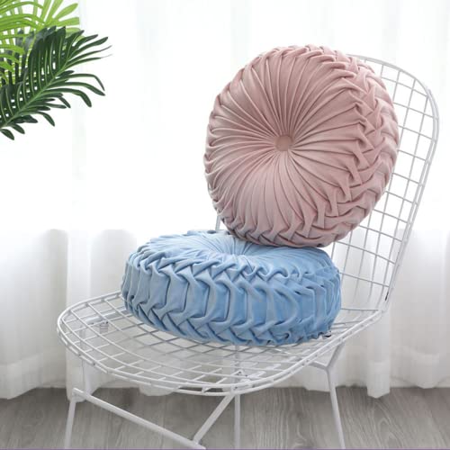 Okrągła poduszka na sofę 34,7 cm czysty kolor aksamitna dekoracja domu - obrazek 6