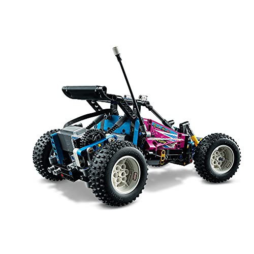 LEGO 42124 Technic Off-Road Buggy, Retro Control + aplikacja zdalnie sterowana zabawka samochód, zestaw modelowy z dźwiękiem, pomysł na prezent dla chłopców i dziewcząt - obrazek 6