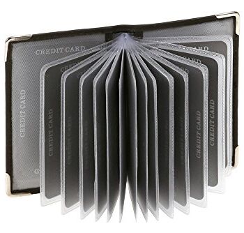 LEAS Portfel na dowód tożsamości, skóra naturalna, czarna kolekcja kar