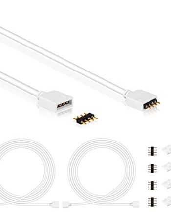Zestaw 2 szt. przedłużek 2 m do taśm LED RGB 4-pinowy, odpowiedni do taśm LED RGB
