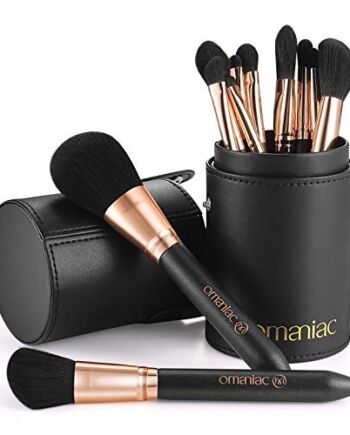 OMANIAC Profesjonalny zestaw pędzli do makijażu (12 szt.), perłowe uchwyty, wygodne w trzymaniu i łatwe w użyciu. Cienie do powiek, róż, mieszanie, zestaw kosmetyczny na całą twarz z uchwytem na pędzel