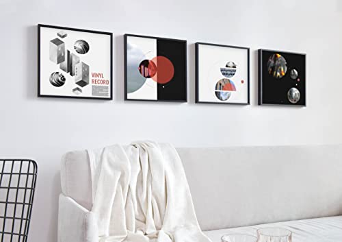 nielsen Rama na płyty gramofonowe, 31,4 x 31,6 cm, aluminiowa, czarna - obrazek 4