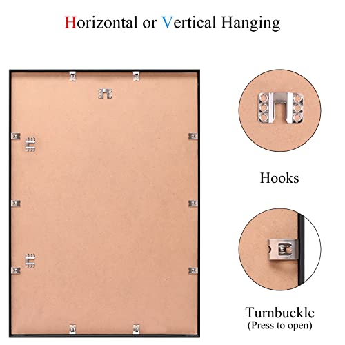 Ramka na zdjęcia w formacie A2, klasyczna, czarna aluminiowa ramka z certyfikatem ze szkłem akrylowym, poziome i pionowe formaty, do dekoracji ścian i domu, zestaw 2 sztuk - obrazek 4