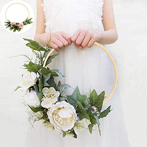 Brateuanoii 12 sztuk, 6 rozmiarów, bambusowy wieniec z drewna, łapacze snów, pierścienie drewniane do majsterkowania, dekoracji wieńców weselnych, łapaczy snów i prac ściennych - obrazek 3