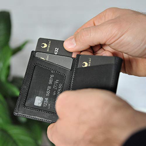 DONBOLSO® Wallety 2 I Slim Wallet w formacie karty kredytowej ze skóry z ochroną RFID - obrazek 7