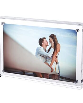 TRIXES Magnetyczna akrylowa ramka na zdjęcia, 15 x 10 cm, dwustronna w