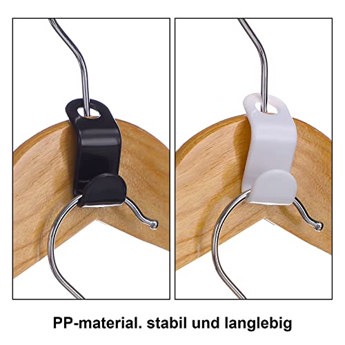Catelves 36 sztuk wieszaków na ubrania, wieszaki na ubrania, oszczędzające miejsce, wieszaki na ubrania, mini haczyki, do szafy na ubrania, szafy na ubrania, garderoby (czarno-białe) - obrazek 5