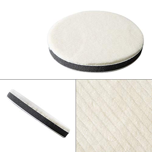 JIGUOOR podkładki polerskie, polerskie gąbki polerowanie samochodowe polerki wełniane bufory polerskie do wiercenia lakieru woskowego czysty poler, profesjonalny zestaw polerek samochodowych z adapterem wiertarki M14 - 125 mm 125 cm - obrazek 7