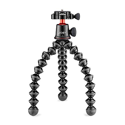 Joby GorillaPod 3K PRO Kit, Leichtes, Flexibles Stativ für Foto, Videoaufnahmen, Spiegellose Systemkameras mit Kugelkopf für Vlogging, Content Creation, für Canon, Nikon, Sony, Aluminium