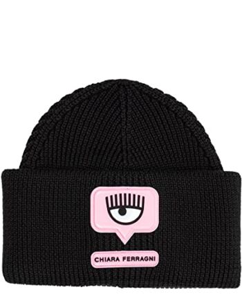 Chiara Ferragni Damska czapka na okulary czarna, Czarny, Rozmiar uniwersalny