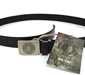 Mil-Tec RW Pasek do spodni, skórzany, 30 mm, czarny