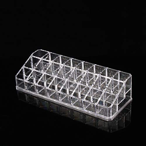 OKVGO Przezroczysty akrylowy organizer do szminki na kosmetyki do makijażu kryształ 24 sekcje - obrazek 5