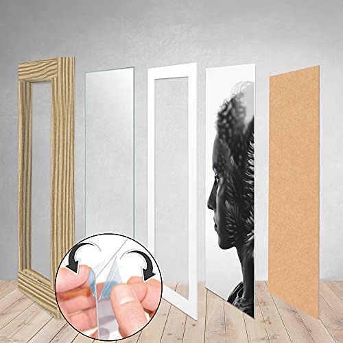 bomoe 30szt Zestaw ramek na zdjęcia Emotion - Ramka na zdjęcia Kolaż na ścianę - Multi Ramka na zdjęcia Drewno i szkło plastikowe - 10x 10x 10,5x15cm / 15x 13x18cm / 5x 20x30cm - Dębowa Ramka na zdjęcia - obrazek 6