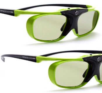 2 x Hi-Shock Lime Heaven DLP Link okulary 3D do projektorów/projektorów DLP 3D | kompatybilne z Acer, BenQ, Viewsonic, Optoma, LG | 96-200 Hz, 32 g, do ładowania przez USB