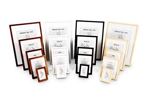 Classic by Casa Chic Ramka na zdjęcia z litego drewna, 15 x 10 cm, szklany front, z passe-partout, szerokość ramy 2 cm, czarna, 3 sztuki, drewno, 6 x 4 - obrazek 5