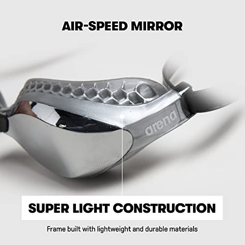 arena Airspeed Mirror okulary pływackie z szerokimi szkłami, ochrona p - obrazek 3