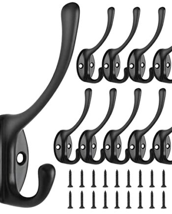 Haczyk na płaszcz, czarny, vintage, antyczny kapelusz, naścienny, wytr