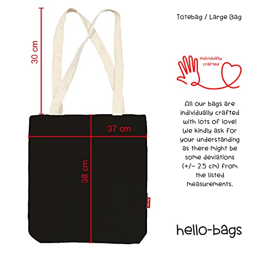 Econanos Hellobags2019 torba plażowa, 38 cm, czarna (negro) - obrazek 3
